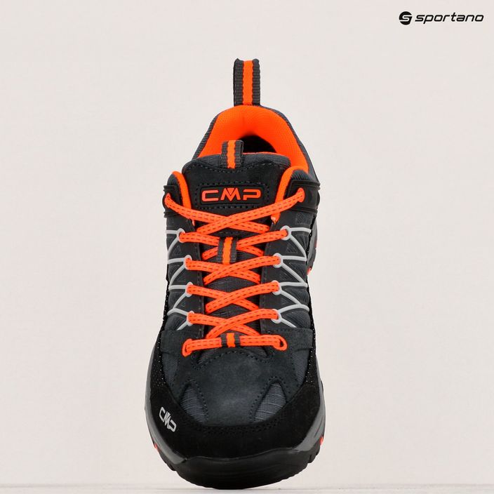 CMP παιδικές μπότες πεζοπορίας Rigel Low Wp ανθρακί/φλας πορτοκαλί 9