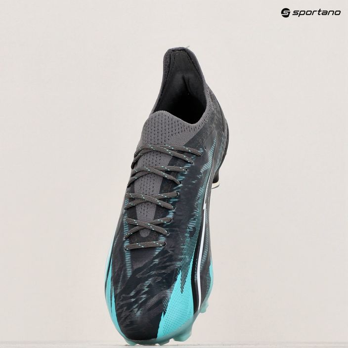 PUMA Ultra Ultimate Rush FG/AG έντονο γκρι/λευκό/puma/electro aqua ποδοσφαιρικά παπούτσια 15