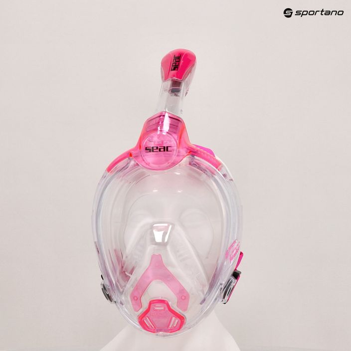 SEAC Libera ροζ transp./ροζ παιδική μάσκα προσώπου για κολύμβηση με αναπνευστήρα 5