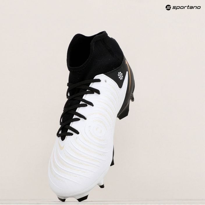 Nike Phantom Luna II Academy FG/MG ποδοσφαιρικά παπούτσια λευκό / μεταλλικό χρυσό νόμισμα / μαύρο 9