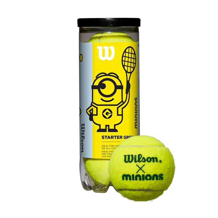 Wilson Minions Stage 1 παιδικές μπάλες τένις 3 τμχ κίτρινο WR8202501 2