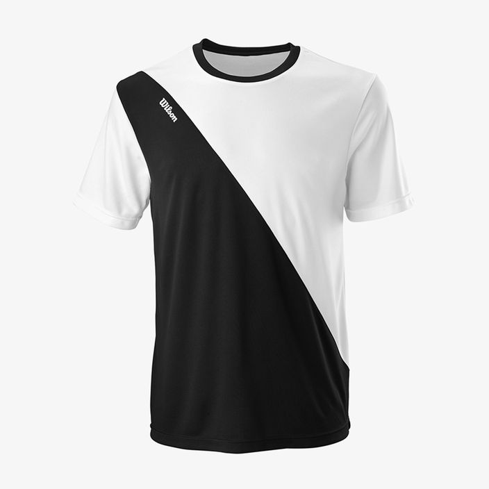 Ανδρικό πουκάμισο τένις Wilson Team II Crew λευκό και μαύρο WRA794001
