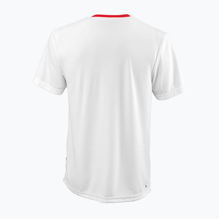 Wilson Team II Crew ανδρικό πουκάμισο τένις κόκκινο και λευκό WRA794002 2
