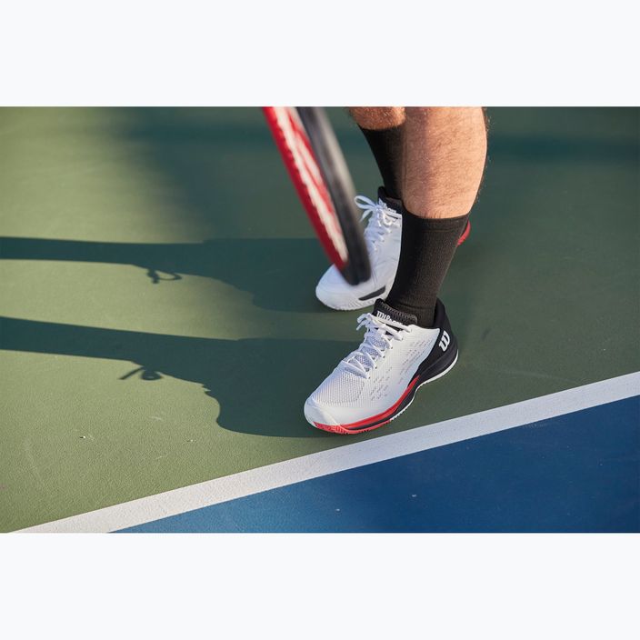 Ανδρικά παπούτσια τένις Wilson Rush Pro Ace λευκό/κόκκινο/κόκκινο παπαρούνας 11