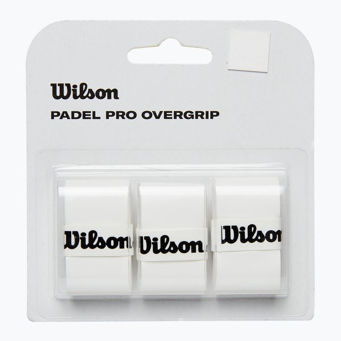 Wilson Padel Pro Overgrip περιτύλιγμα ρακέτας padel 3 τεμάχια λευκό. 2
