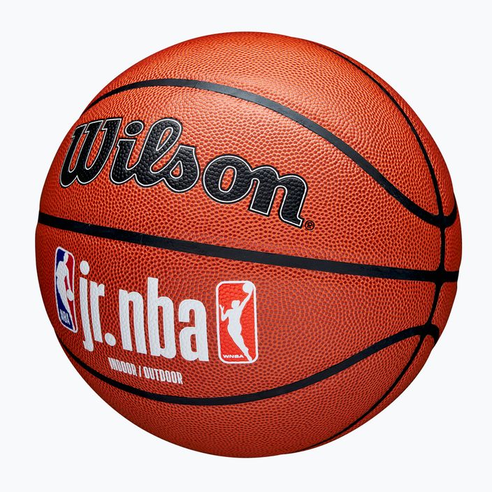 Παιδικό μπάσκετ Wilson NBA JR Fam Logo Indoor Outdoor καφέ μέγεθος 5 3