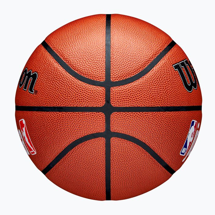Παιδικό μπάσκετ Wilson NBA JR Fam Logo Indoor Outdoor καφέ μέγεθος 5 6