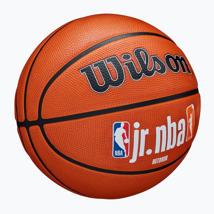 Παιδικό μπάσκετ Wilson NBA JR Fam Logo Authentic Outdoor καφέ μέγεθος 5 2