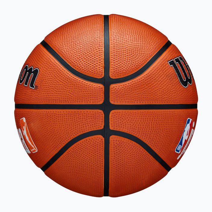 Παιδικό μπάσκετ Wilson NBA JR Fam Logo Authentic Outdoor καφέ μέγεθος 5 6