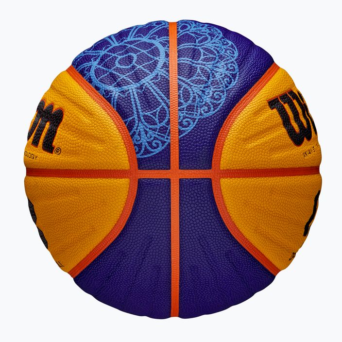 Wilson Fiba 3x3 Game Ball Paris Retail μπάσκετ 2024 μπλε/κίτρινο μέγεθος 6 6
