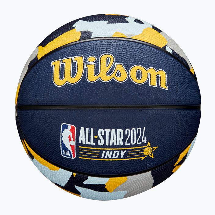 Wilson 2024 NBA All Star Mini παιδική μπάλα μπάσκετ + κουτί καφέ μέγεθος 3