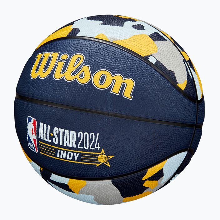 Wilson 2024 NBA All Star Mini παιδική μπάλα μπάσκετ + κουτί καφέ μέγεθος 3 3