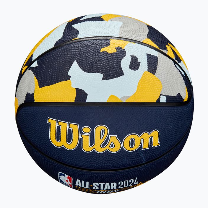 Wilson 2024 NBA All Star Mini παιδική μπάλα μπάσκετ + κουτί καφέ μέγεθος 3 4