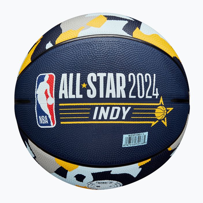 Wilson 2024 NBA All Star Mini παιδική μπάλα μπάσκετ + κουτί καφέ μέγεθος 3 6