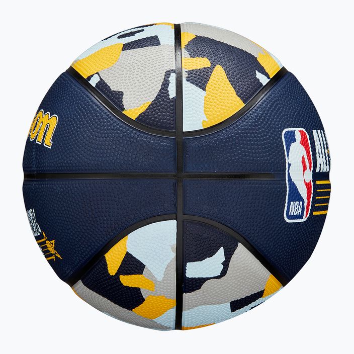 Wilson 2024 NBA All Star Mini παιδική μπάλα μπάσκετ + κουτί καφέ μέγεθος 3 7