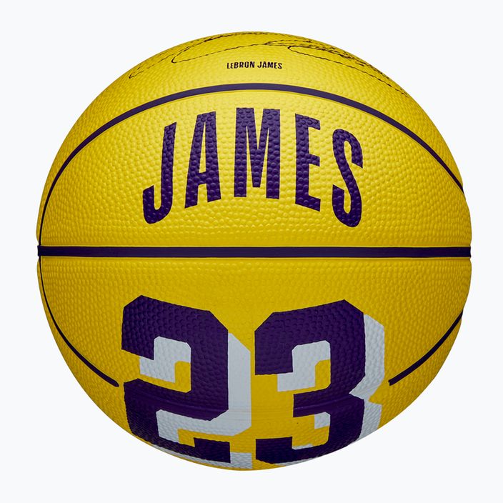 Wilson NBA Player Icon Mini Lebron κίτρινο παιδικό μπάσκετ μεγέθους 3
