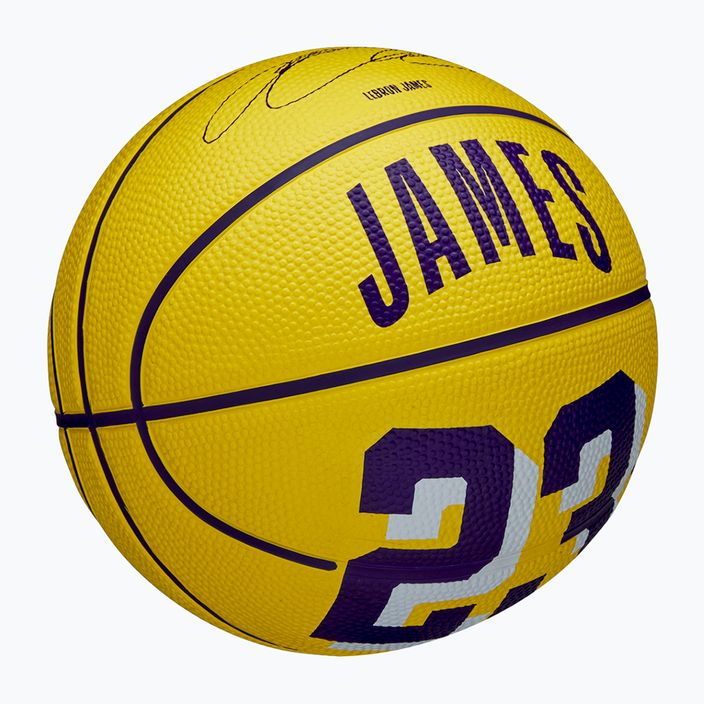 Wilson NBA Player Icon Mini Lebron κίτρινο παιδικό μπάσκετ μεγέθους 3 2