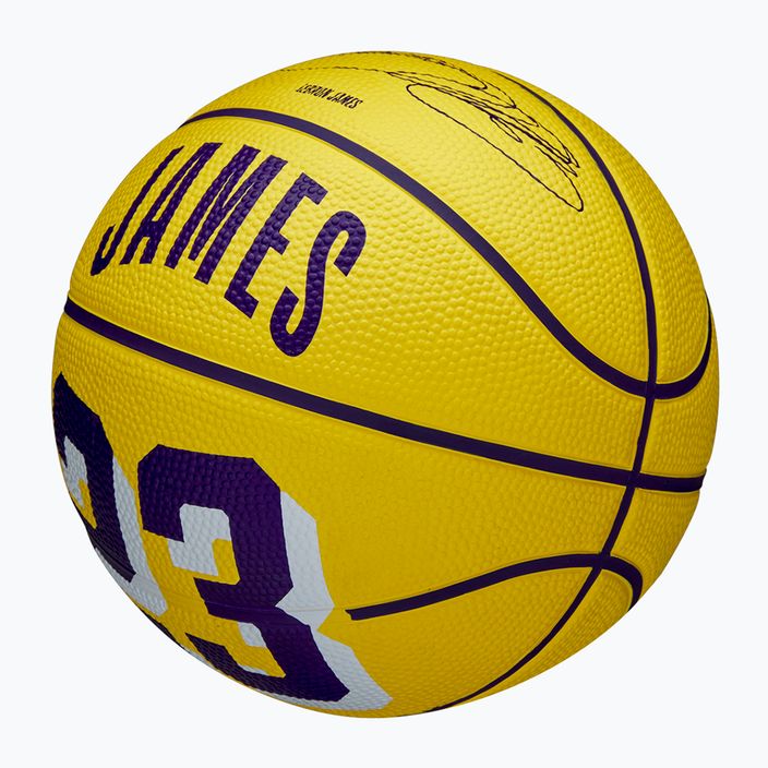 Wilson NBA Player Icon Mini Lebron κίτρινο παιδικό μπάσκετ μεγέθους 3 3