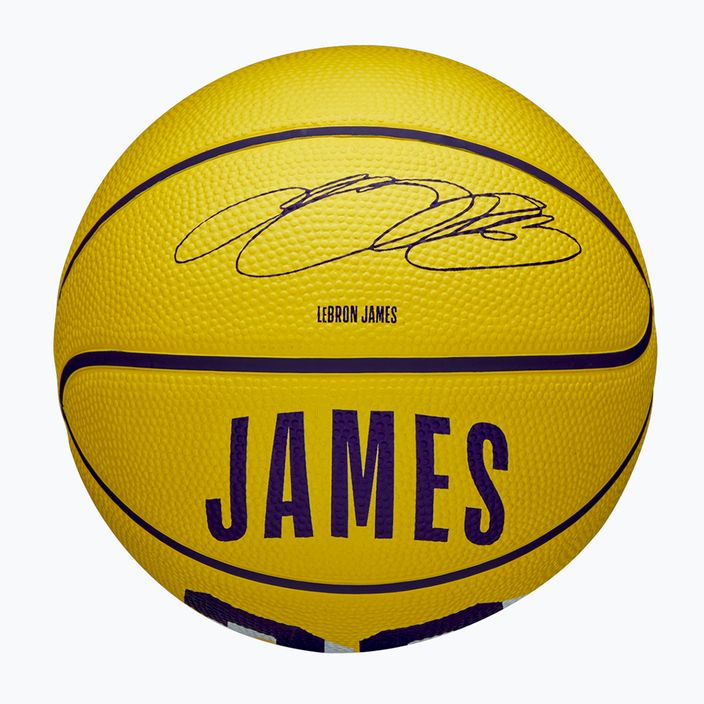 Wilson NBA Player Icon Mini Lebron κίτρινο παιδικό μπάσκετ μεγέθους 3 4