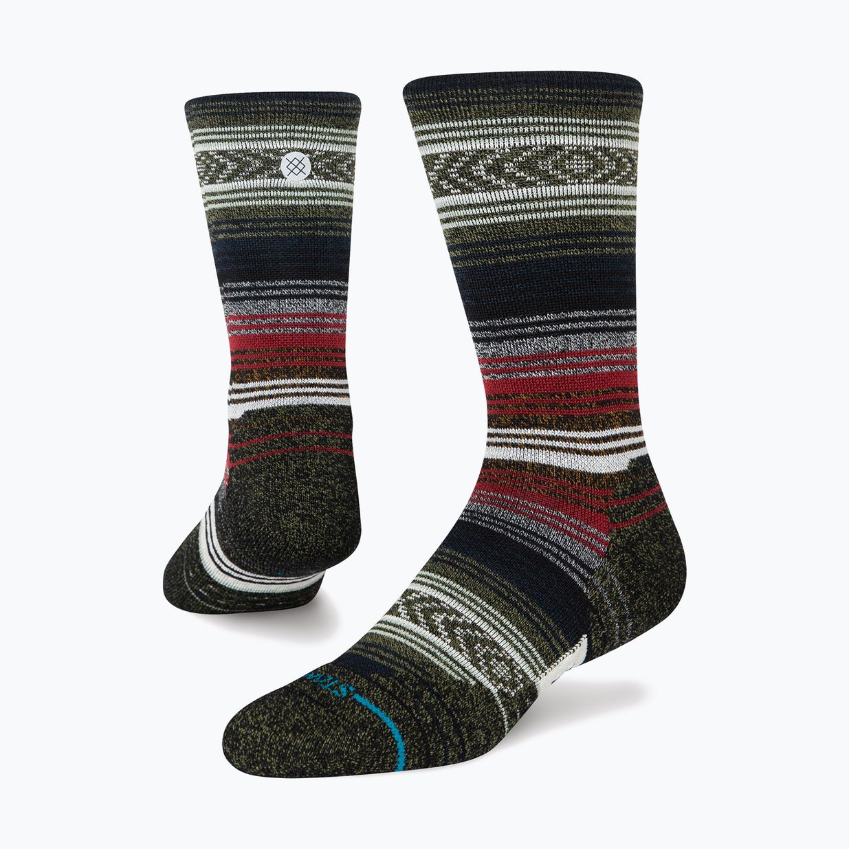 Stance Mid Wool Crew κάλτσες τρεξίματος μαύρες/κόκκινες