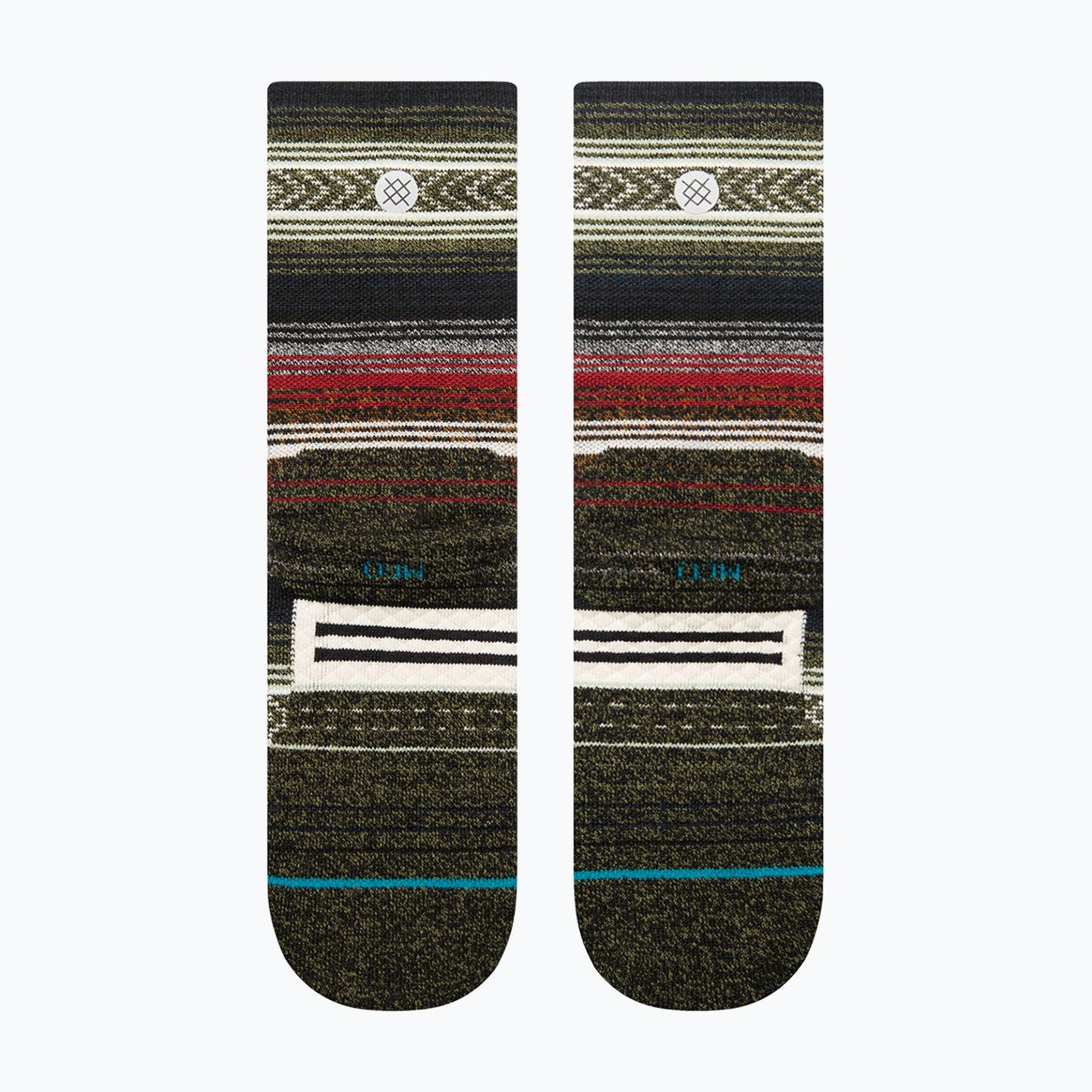 Stance Mid Wool Crew κάλτσες τρεξίματος μαύρες/κόκκινες 3