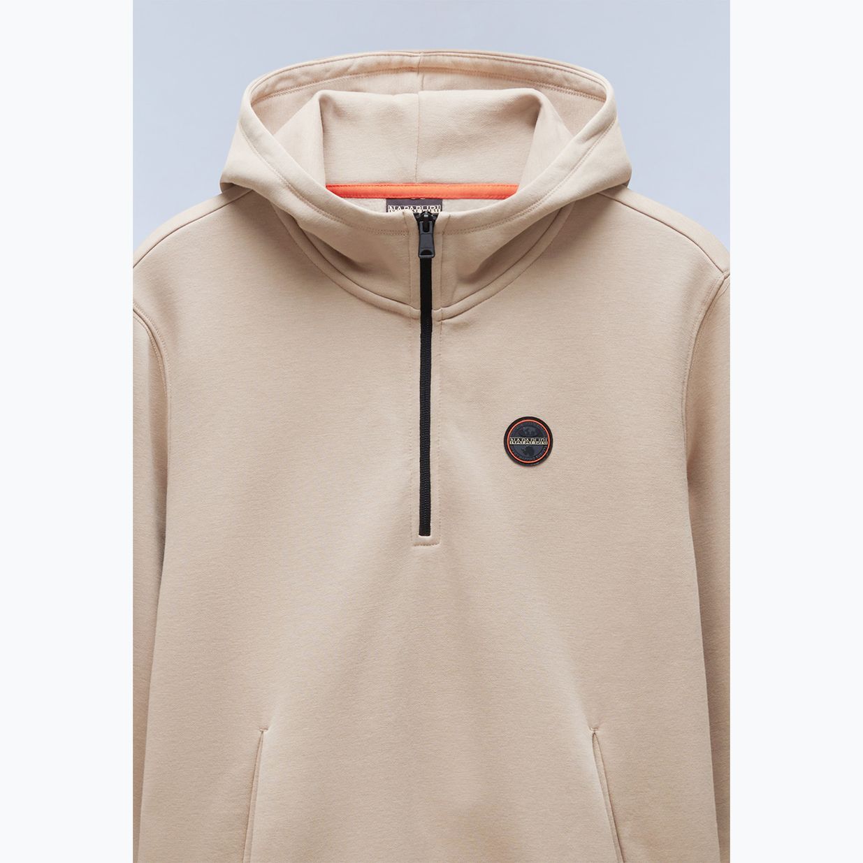 Ανδρικό φούτερ Napapijri B-Badge Half Zip Hooded beige rocky 7