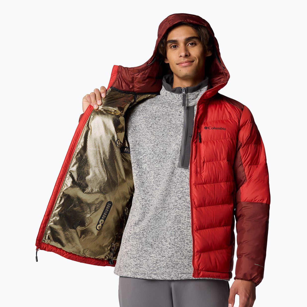 Columbia Labyrinth Loop II Hooded sail red/ spice ανδρικό μπουφάν με κουκούλα 6