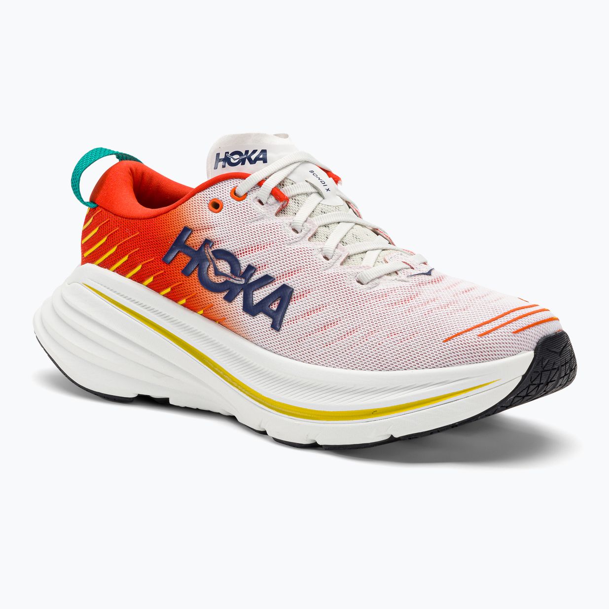 HOKA Bondi X blanc de blanc/flame ανδρικά παπούτσια για τρέξιμο