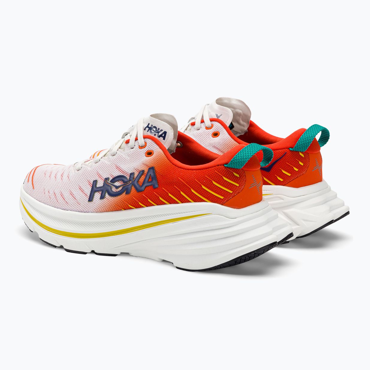 HOKA Bondi X blanc de blanc/flame ανδρικά παπούτσια για τρέξιμο 4