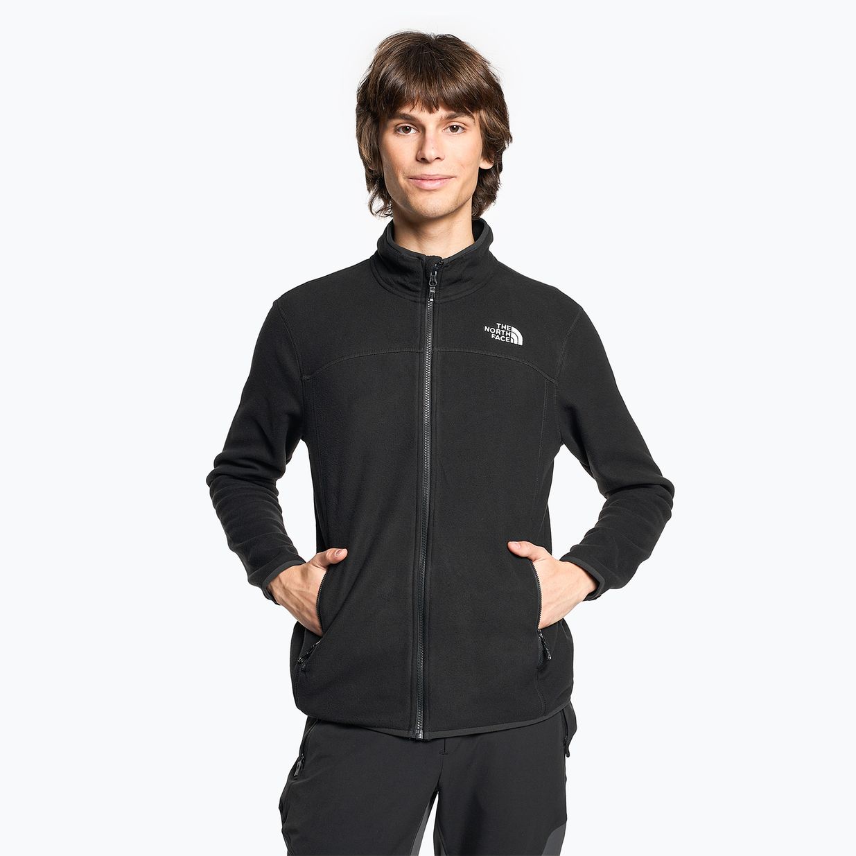 Ανδρικό fleece φούτερ The North Face 100 Glacier Full Zip μαύρο