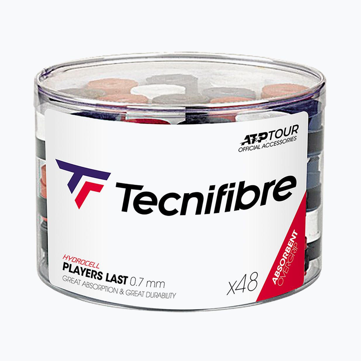 Tecnifibre Players Last περιτύλιγμα ρακέτας τένις 48 τεμάχια μαύρο 52ATPLAS48