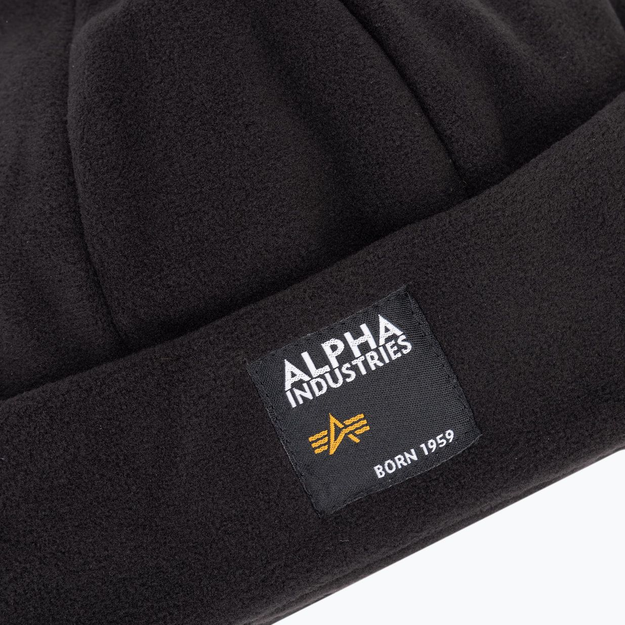 Alpha Industries Label Fleece σετ καπέλο + γάντια μαύρο 3