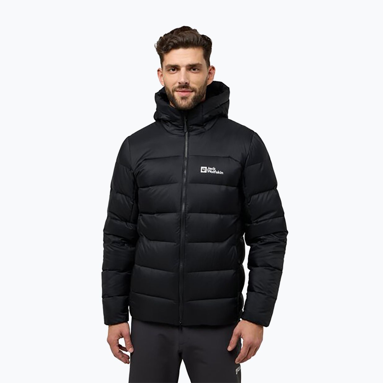 Jack Wolfskin ανδρικό πουπουλένιο μπουφάν Nebelhorn Down Hoody μαύρο