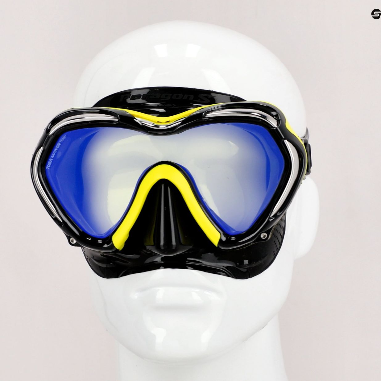 TUSA Paragon S Mask μάσκα κατάδυσης μαύρη και κίτρινη M-1007 6