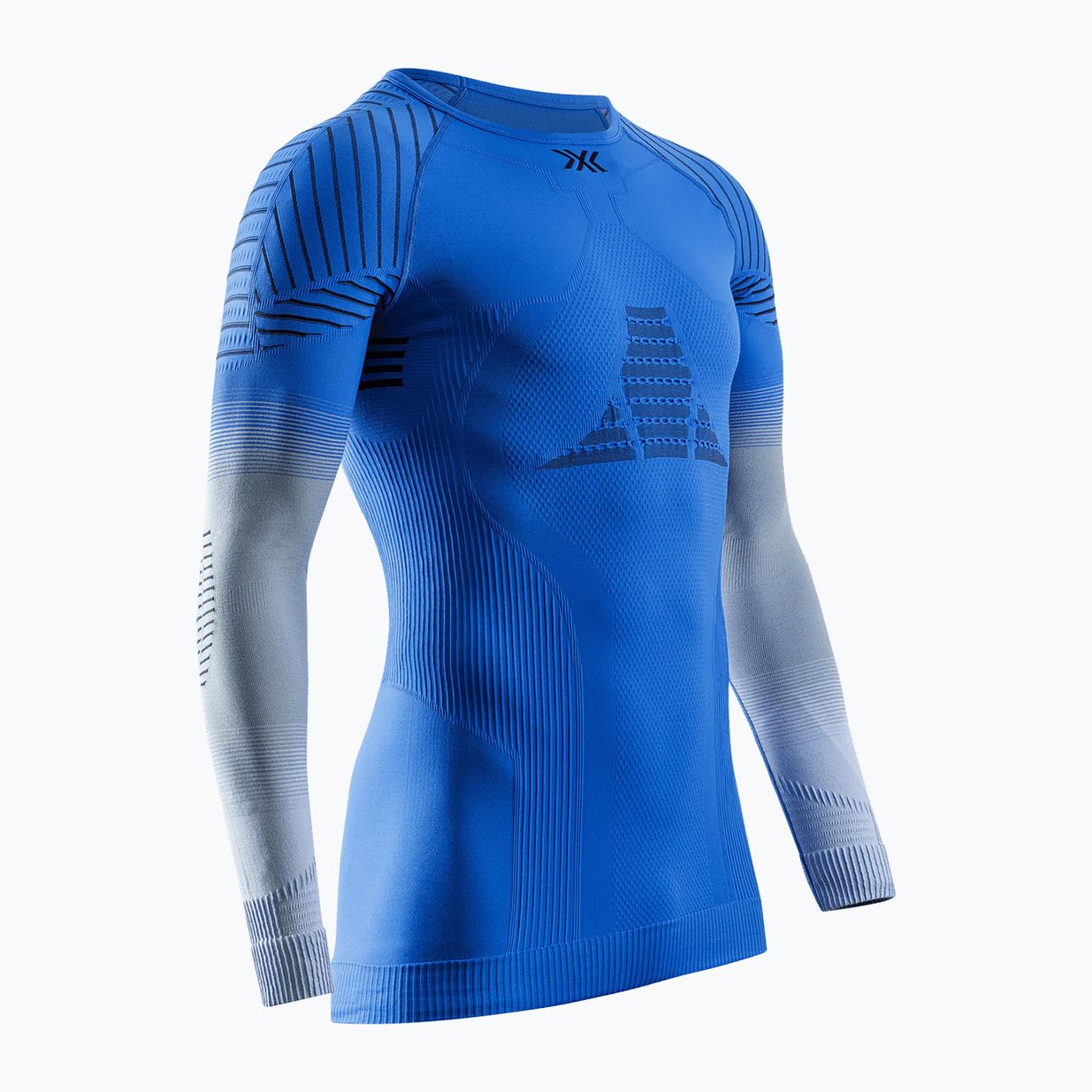 Ανδρικό πουκάμισο X-Bionic Invent Fx blossom blue/light grey thermo-active longsleeve 4