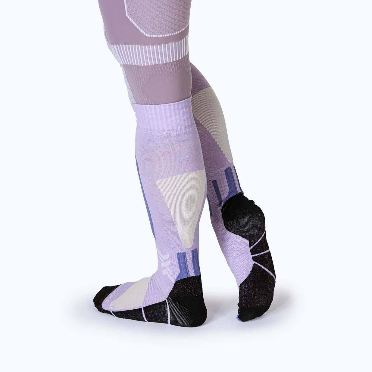 X-Socks Ski Discover Merino Otc κάλτσες σε σιωπηλή λεβάντα/ανοιχτή άμμο 4