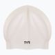 TYR Wrinkle-Free Silicone Swim Cap λευκό LCS