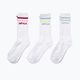 IMPALA Stripe γυναικείες κάλτσες 3 ζευγάρια λευκές IM787000
