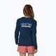 Γυναικείο μπλουζάκι για πεζοπορία Patagonia P-6 Logo Responsibili-Tee LS tidepool blue 2