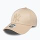 Γυναικείο καπέλο μπέιζμπολ New Era Satin 9Forty New York Yankees ανοιχτό μπεζ