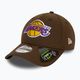 Ανδρικό καπέλο μπέιζμπολ New Era Repreve 9Forty Los Angeles Lakers σκούρο καφέ