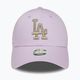 Γυναικείο New Era Metallic Logo 9Forty Los Angeles Dodgers καπέλο μπέιζμπολ παστέλ μωβ 2