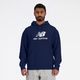 Ανδρικό φούτερ New Balance Stacked Logo French Terry Hoodie navy