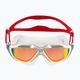 Aquasphere Vista λευκή/ασημί/κόκκινη μάσκα κολύμβησης τιτανίου MS5050915LMR 2