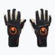 Uhlsport Speed Contact Absolutgrip Finger Surround γάντια τερματοφύλακα μαύρο και άσπρο 101126301