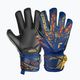 Παιδικά γάντια τερματοφύλακα Reusch Attrakt Silver Junior premium μπλε/χρυσό/μαύρο