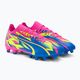PUMA Ultra Match Energy FG/AG ανδρικές μπότες ποδοσφαίρου φωτεινό ροζ/κίτρινο συναγερμό/υψηλό μπλε 4