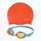Speedo Jet V2 Παιδικό σετ κολύμβησης Head Cap + Fluo πορτοκαλί/ροζ ανάμικτα γυαλιά 8