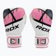 Γυναικεία γάντια πυγμαχίας RDX BGR-F7 λευκό και ροζ BGR-F7P