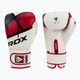 RDX γάντια πυγμαχίας κόκκινα και λευκά BGR-F7R 3